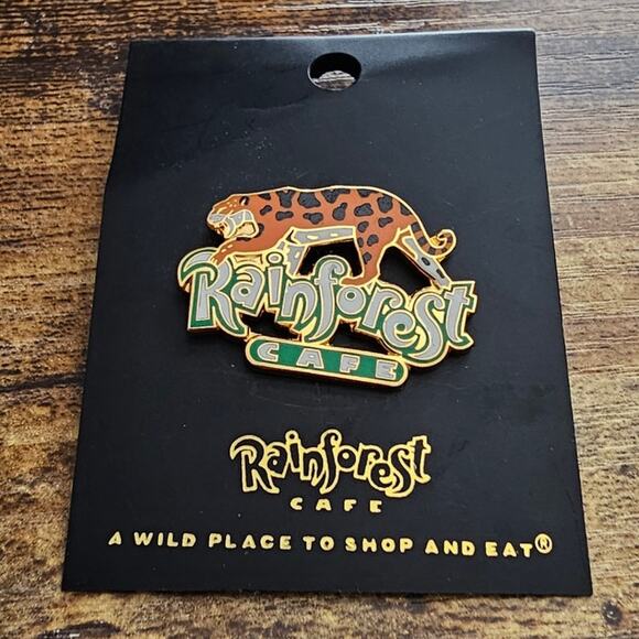 Vintage Y2K Rainforest Cafe Collectors Pin Leopard Cheetah Enamel - Picture 1 of 3